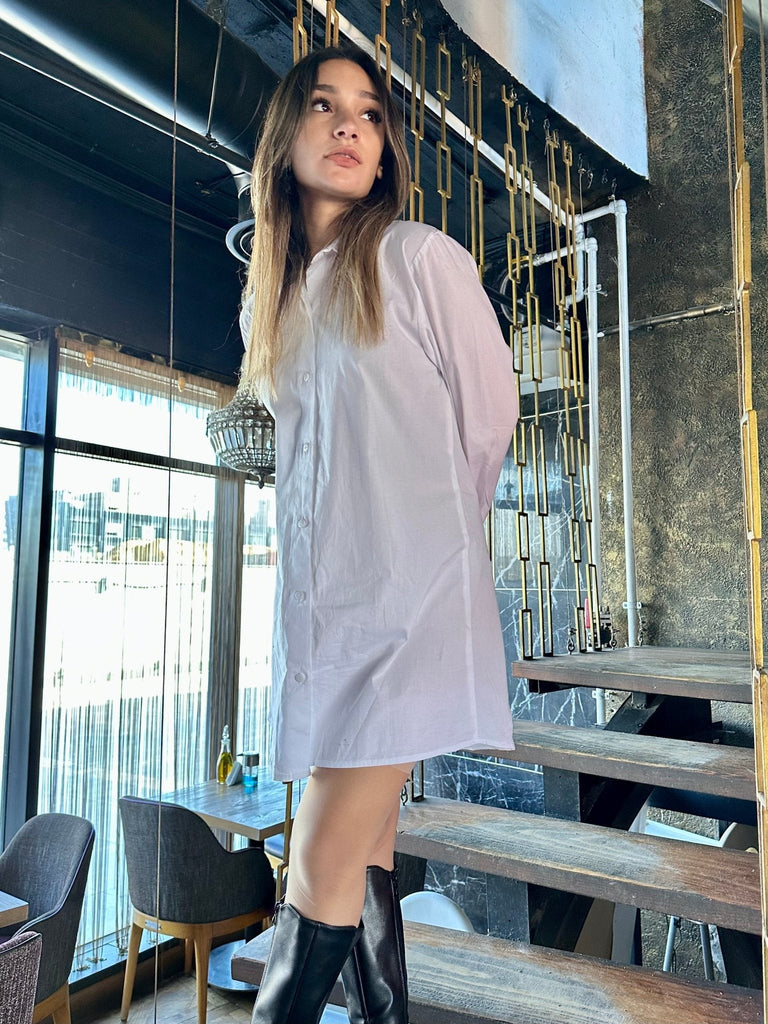 White Basic Long Shirt - Mii